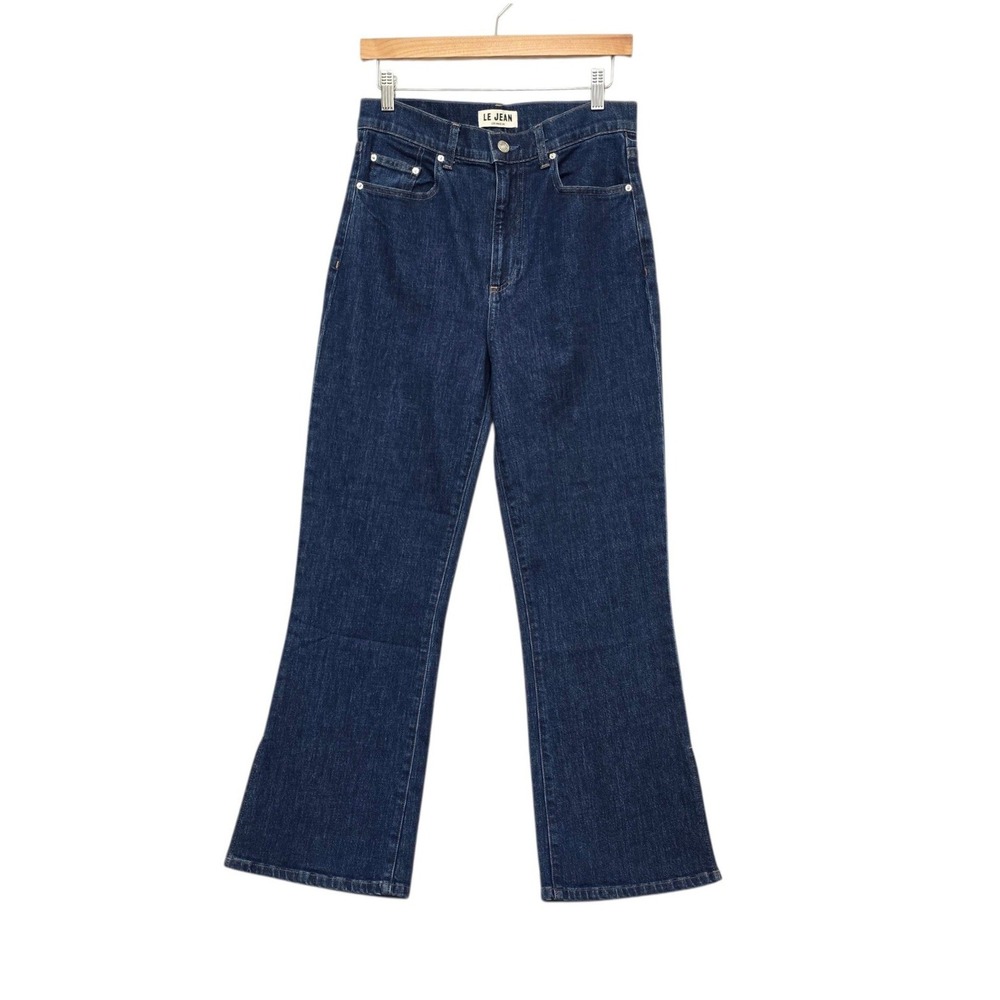 LE JEAN Stella Flare High Rise Jeans Indigo Blue Size 28 Made in USA